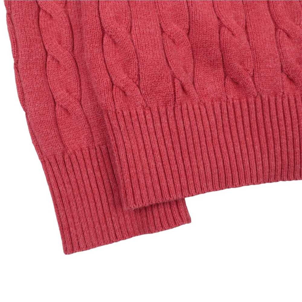 Gant GANT Pale Red Cable Knit Cotton Crew Neck Ju… - image 7