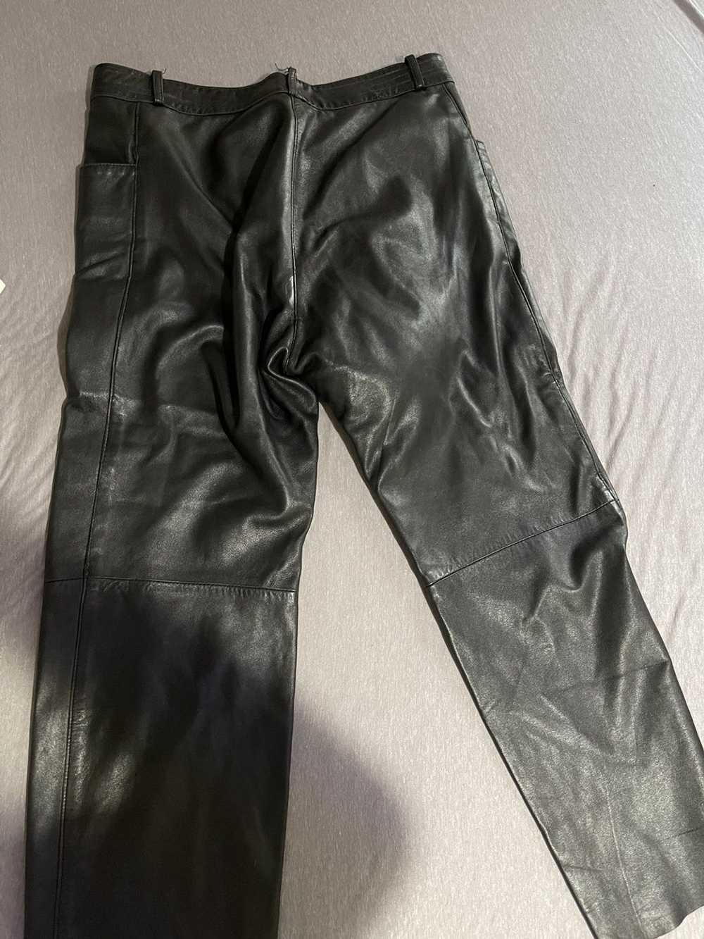 Giorgio Armani Giorgio Armani Aged Black Leather … - image 5