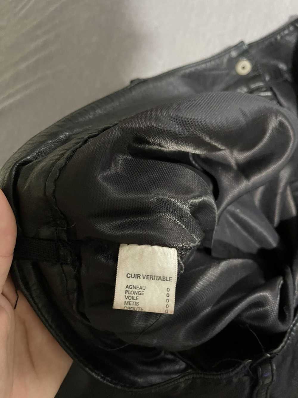 Giorgio Armani Giorgio Armani Aged Black Leather … - image 6