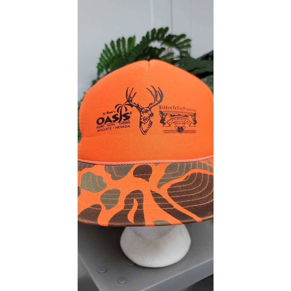 Other Vtg Camo Deer Hunting Trucker Hat - image 3