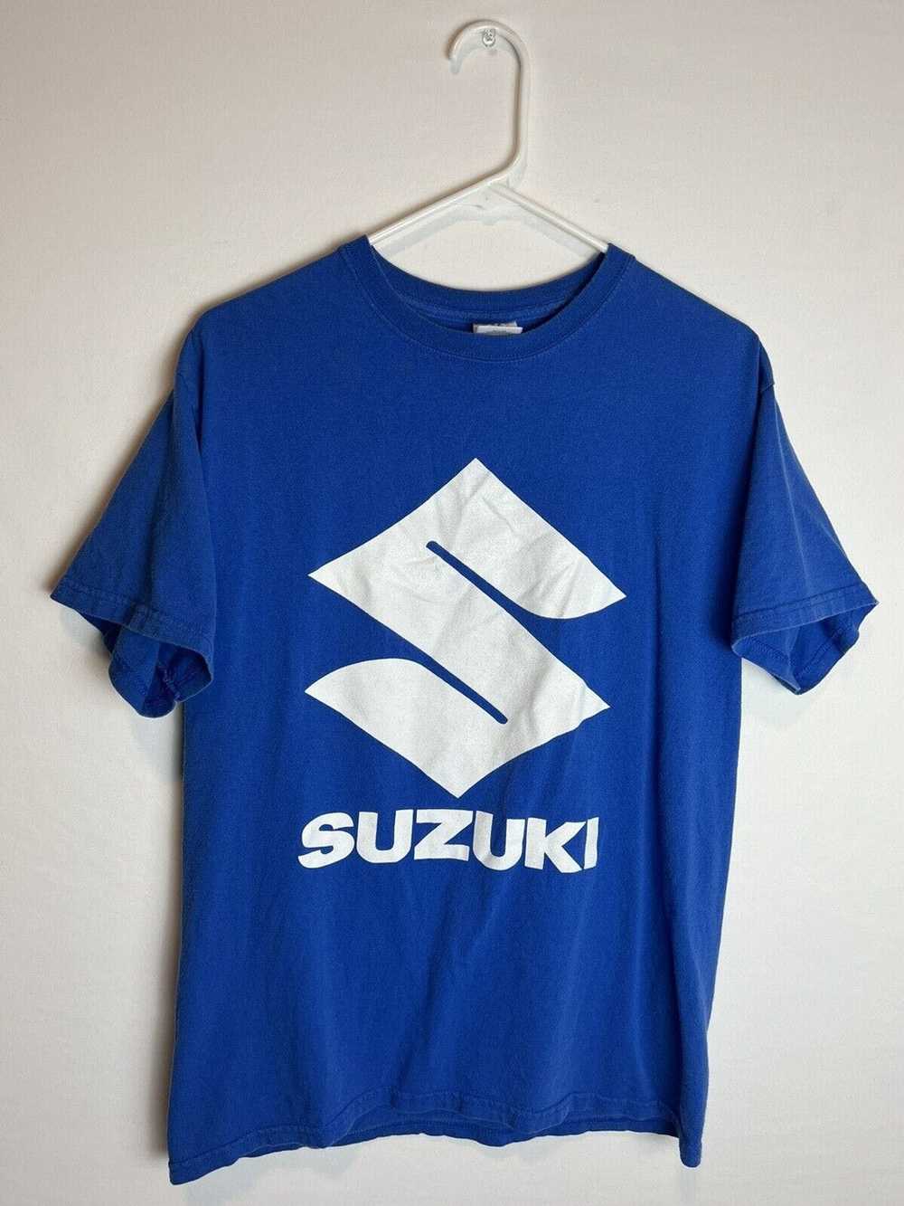 Gildan Suzuki Logo T-Shirt Car Motorcycle Biker R… - image 1