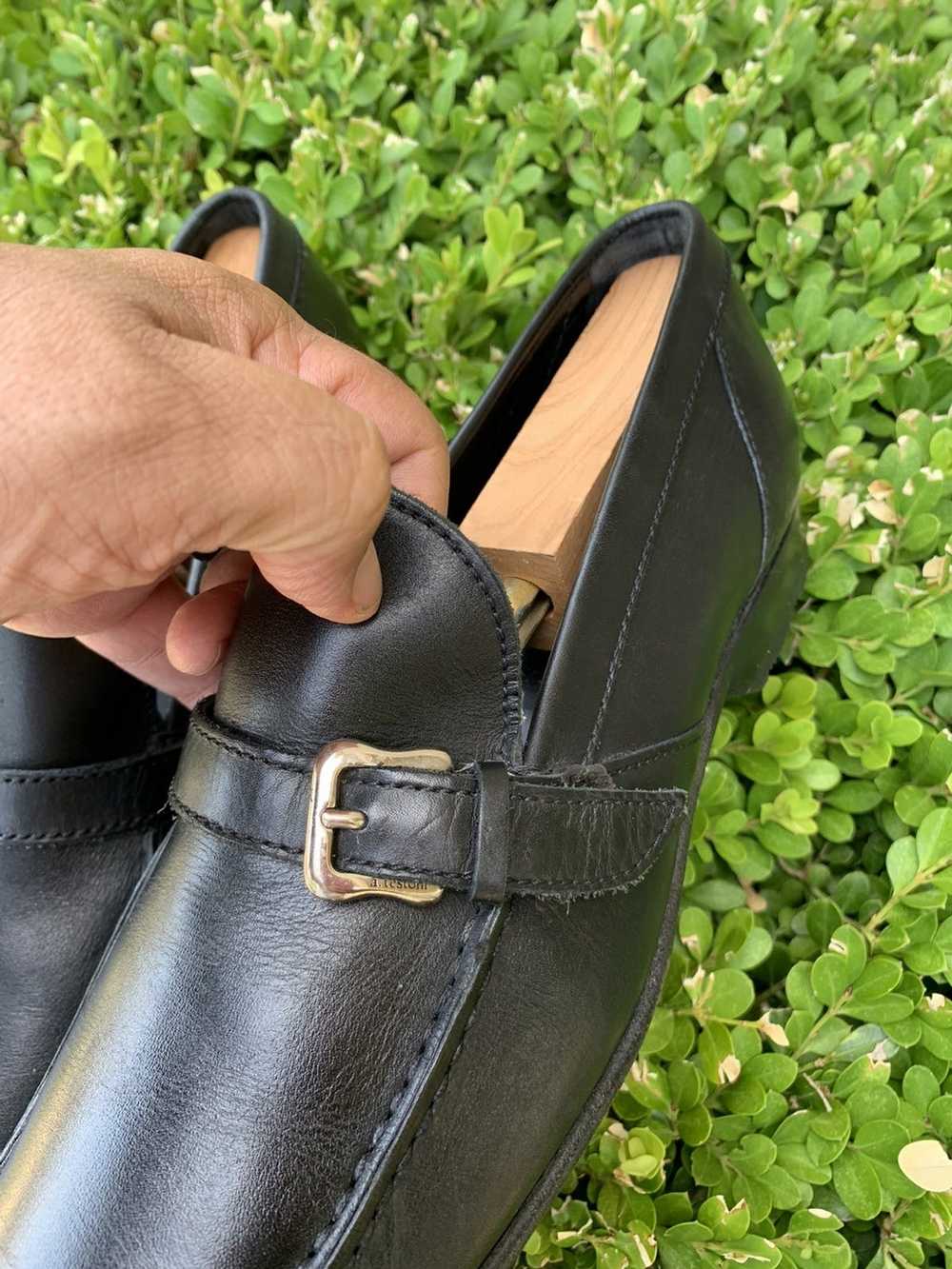 A. Testoni Leather slip on w/ adjustable buckle - image 2