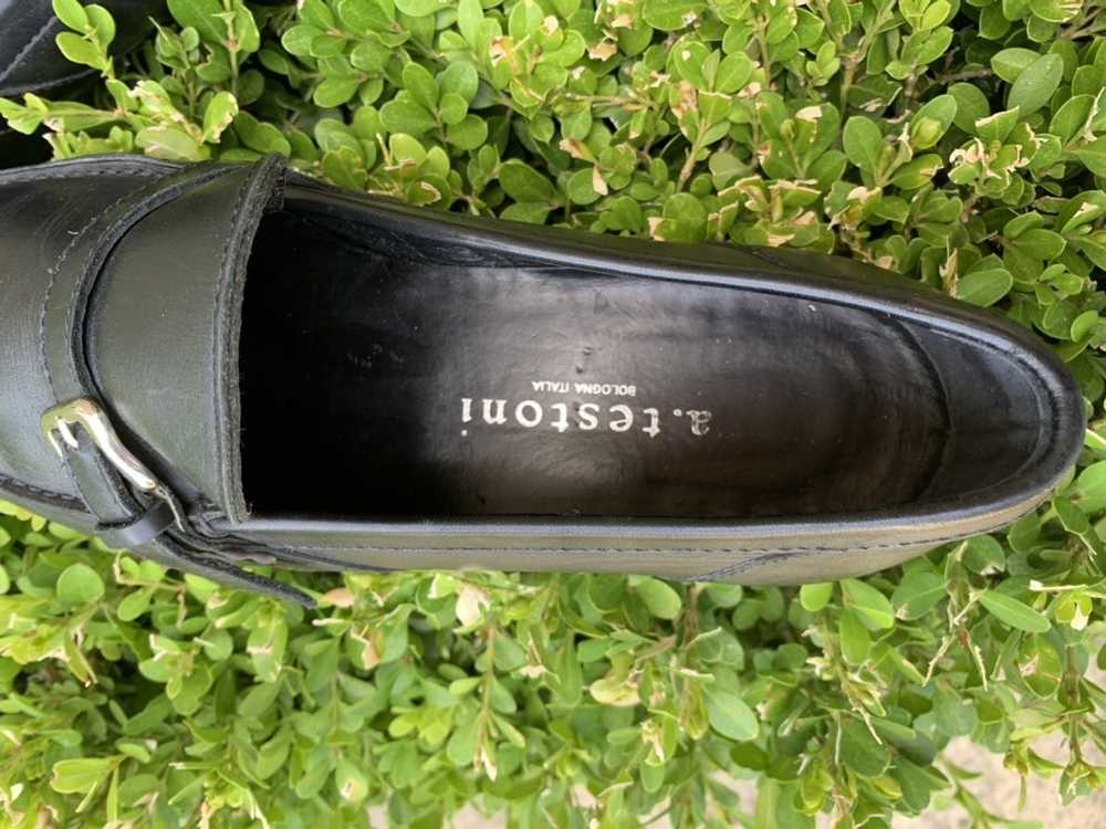 A. Testoni Leather slip on w/ adjustable buckle - image 7