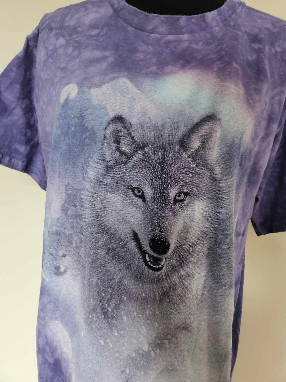Pieces Uniques The Mountain purple wolf tee size M - image 2