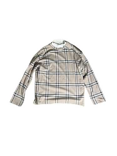 Japanese Brand Cream plaid Japanese long-sleeve