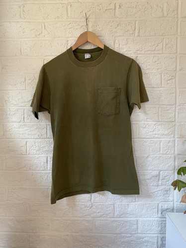 Vintage Vintage 70S Olive Pocket Tee - image 1