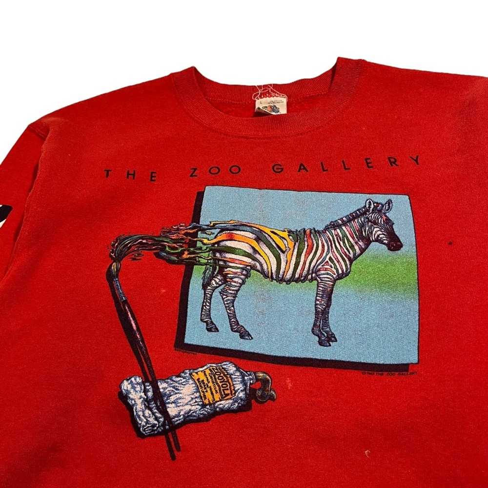 Art × Made In Usa × Vintage 80s Zoo Gallery Zebra… - image 2