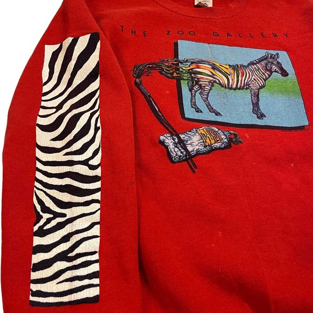 Art × Made In Usa × Vintage 80s Zoo Gallery Zebra… - image 3