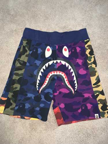 Bape BAPE Crazy Camo Shark Multi Color Sweat Short