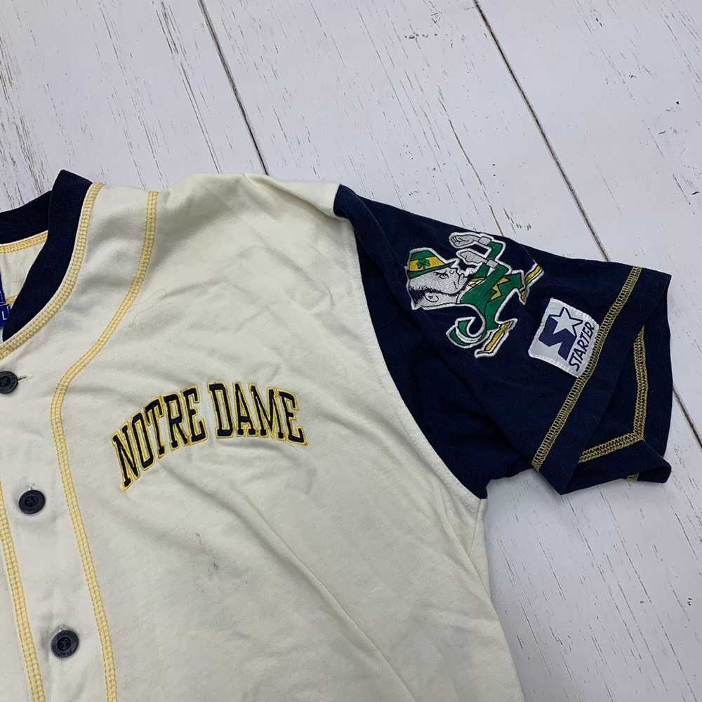 Ncaa × Starter × Vintage Vintage Notre Dame baseb… - image 2