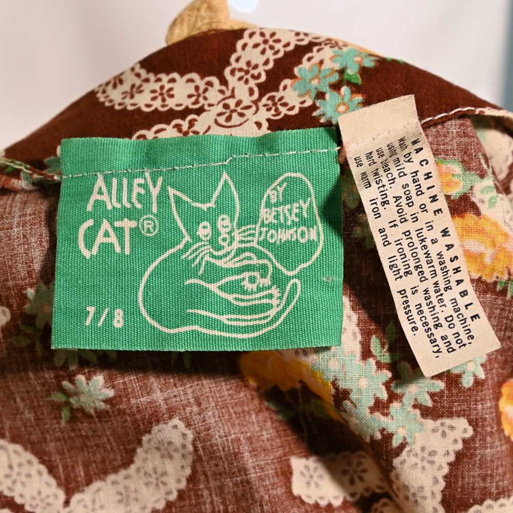 RARE 70s Betsey Johnson Alley Cat Dress, Whimsica… - image 4