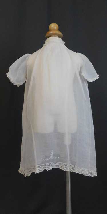 Vintage Sheer Cotton Baby Infant Gown, 1930s, 19 i