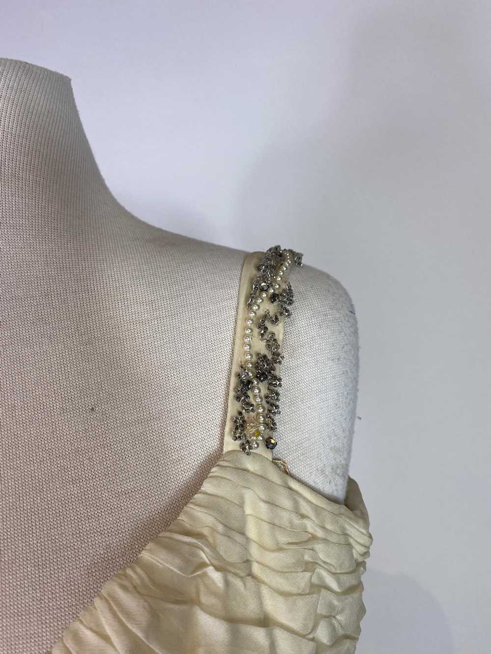 1960s Silk Chiffon Beaded Gown - image 4
