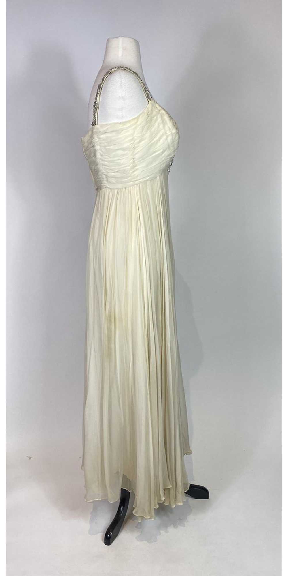 1960s Silk Chiffon Beaded Gown - image 5