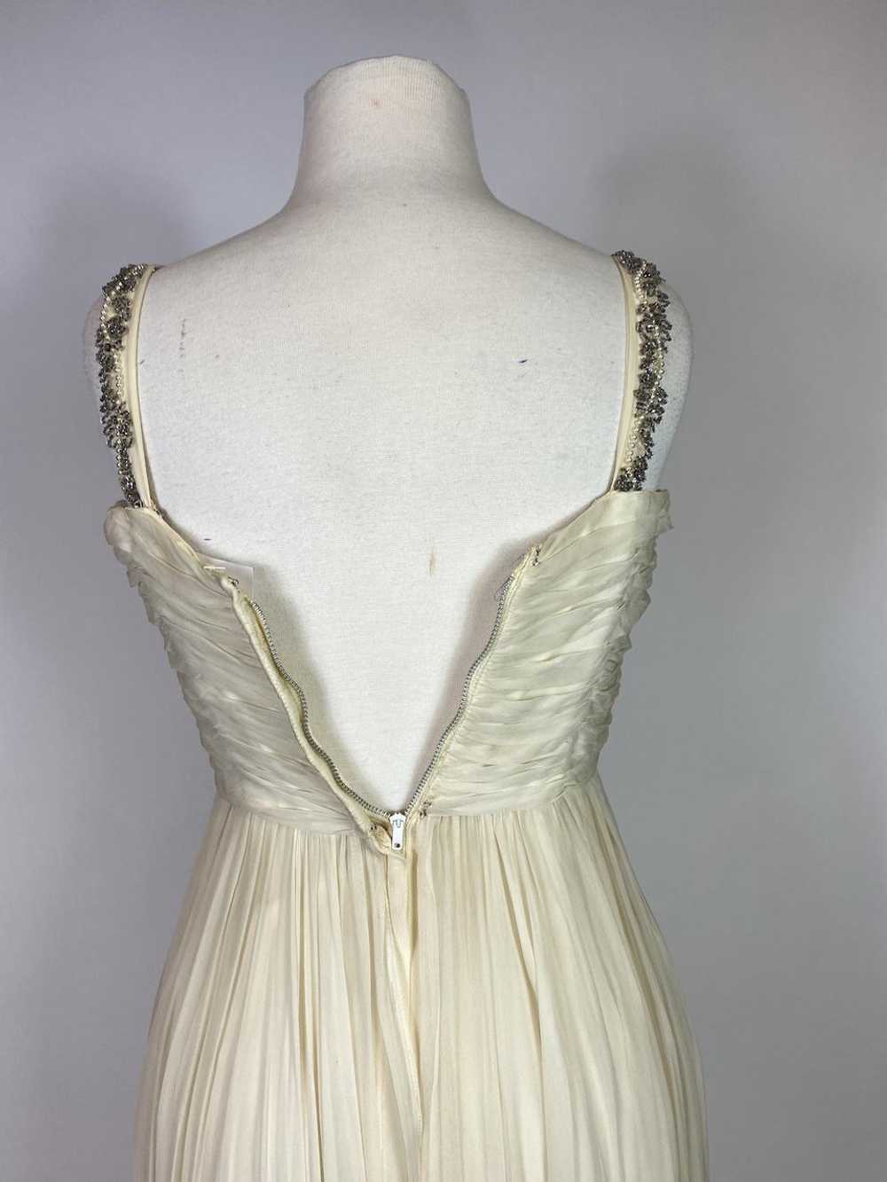 1960s Silk Chiffon Beaded Gown - image 7