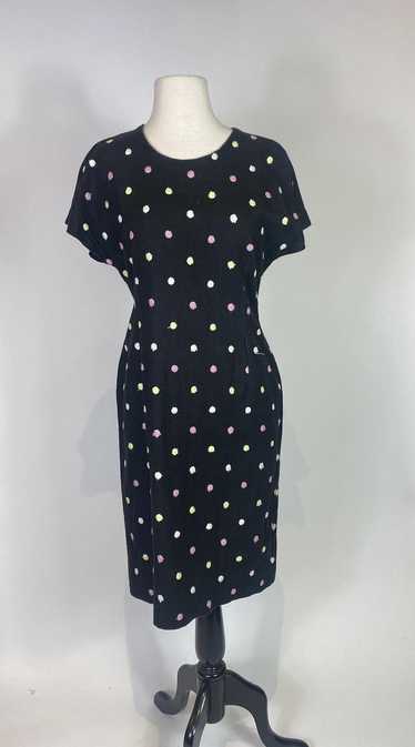 1960s Black Polka Dot Dress