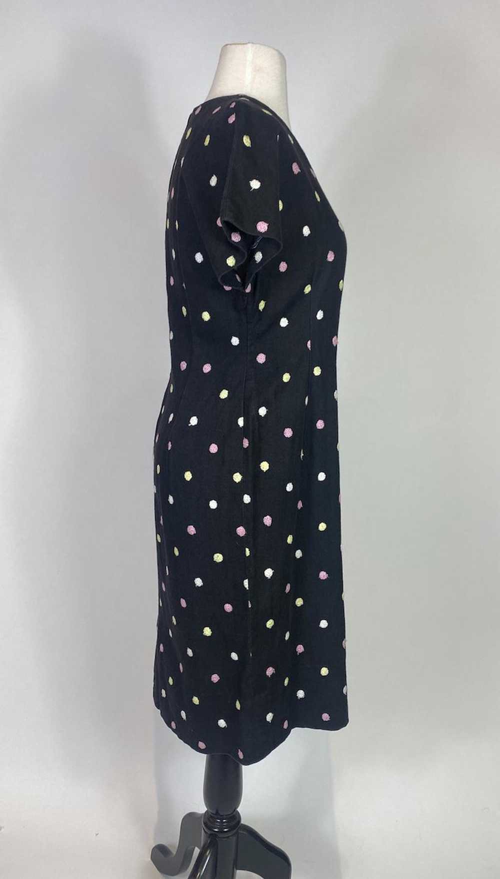 1960s Black Polka Dot Dress - image 4