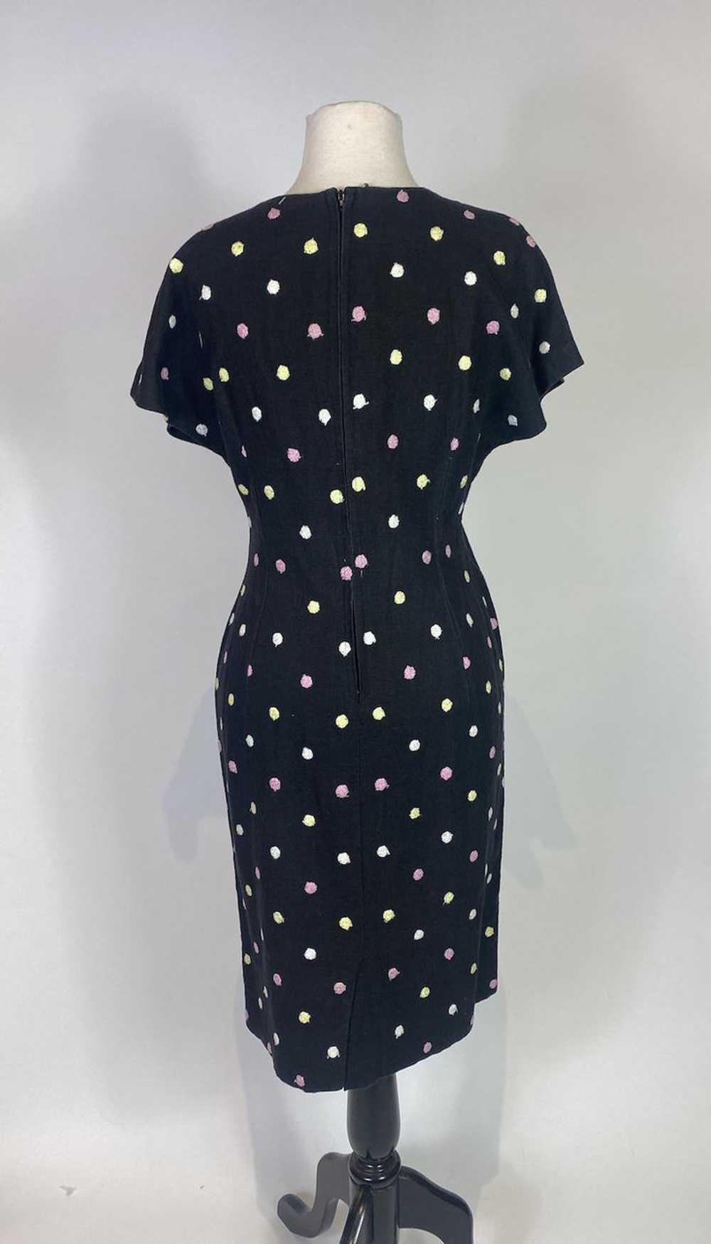 1960s Black Polka Dot Dress - image 5