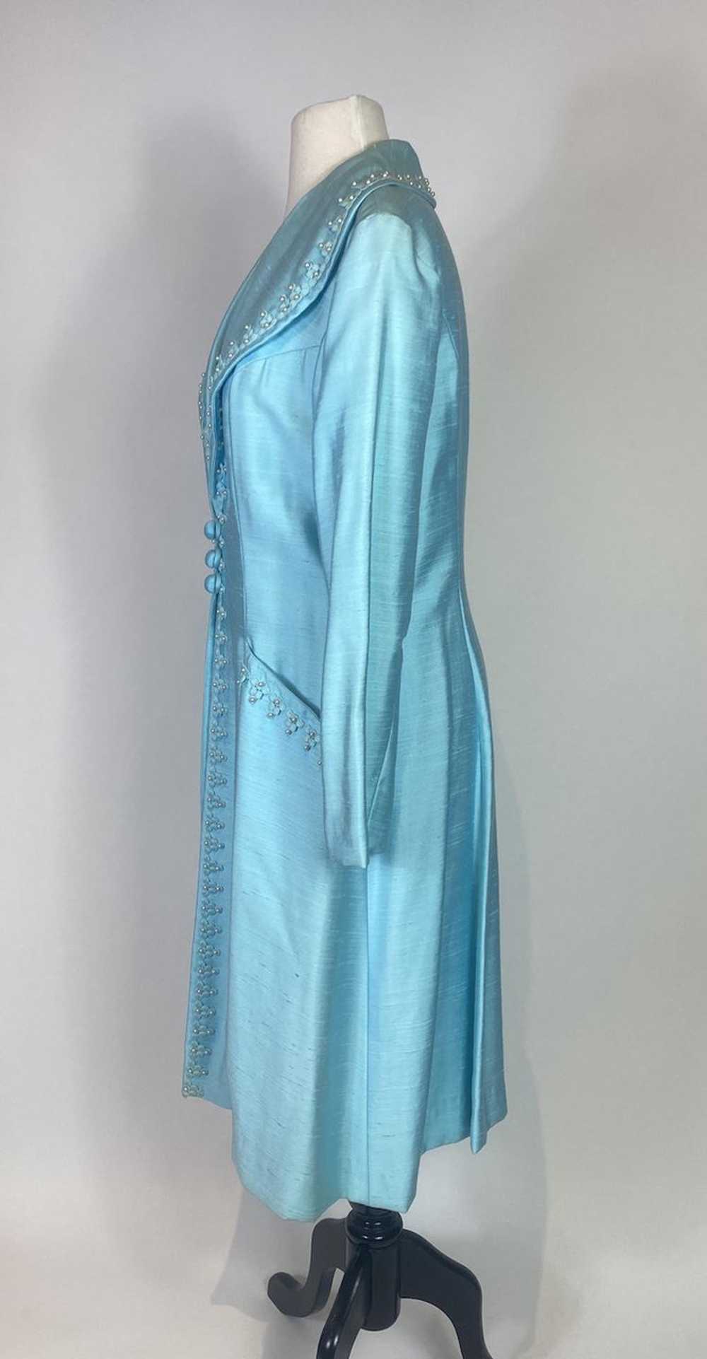 1960s Alfred Werber Blue Embellished Coat - image 5
