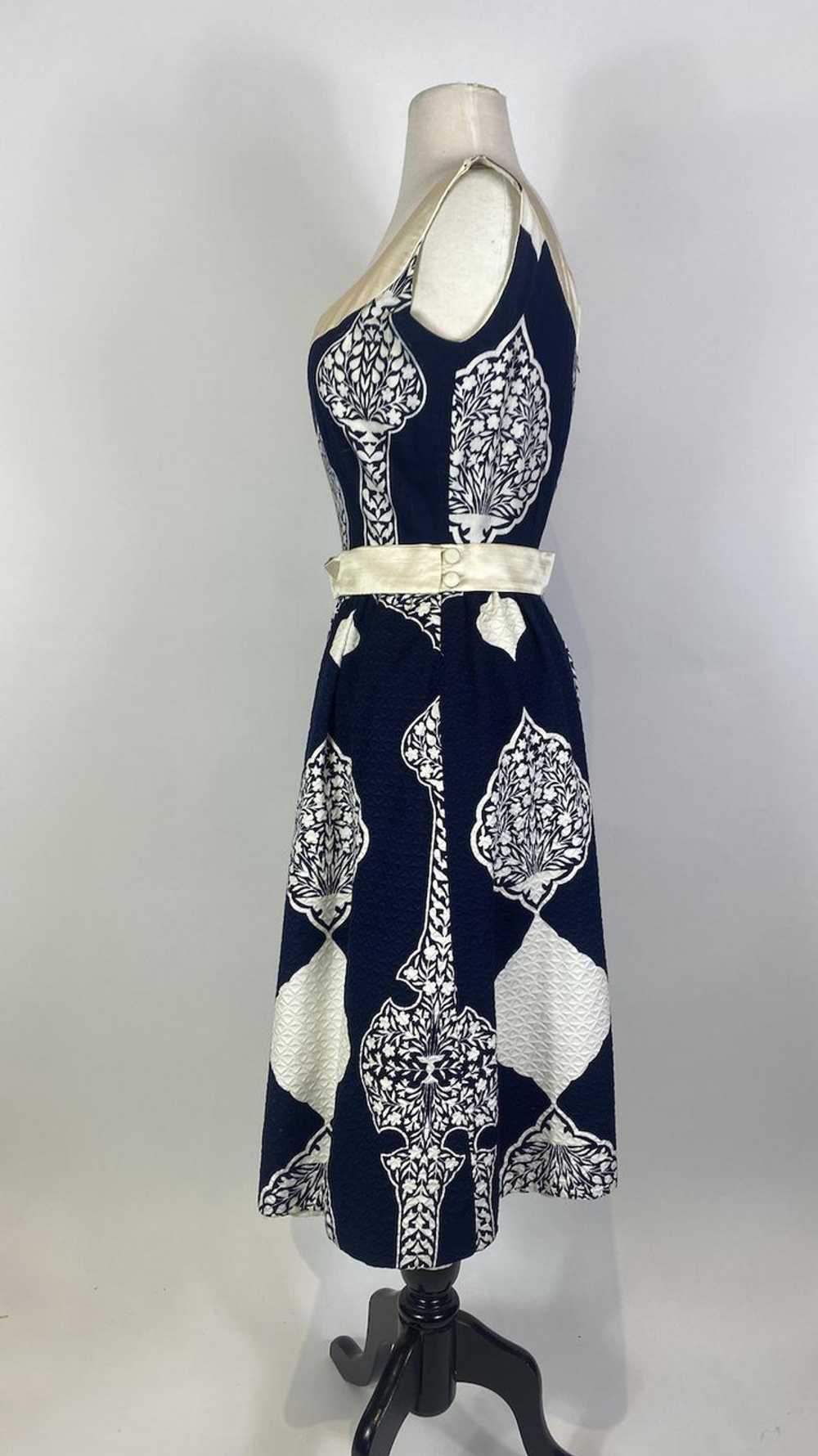1960s Ronald Amey Printed Silk Trim Dress and Jac… - image 6