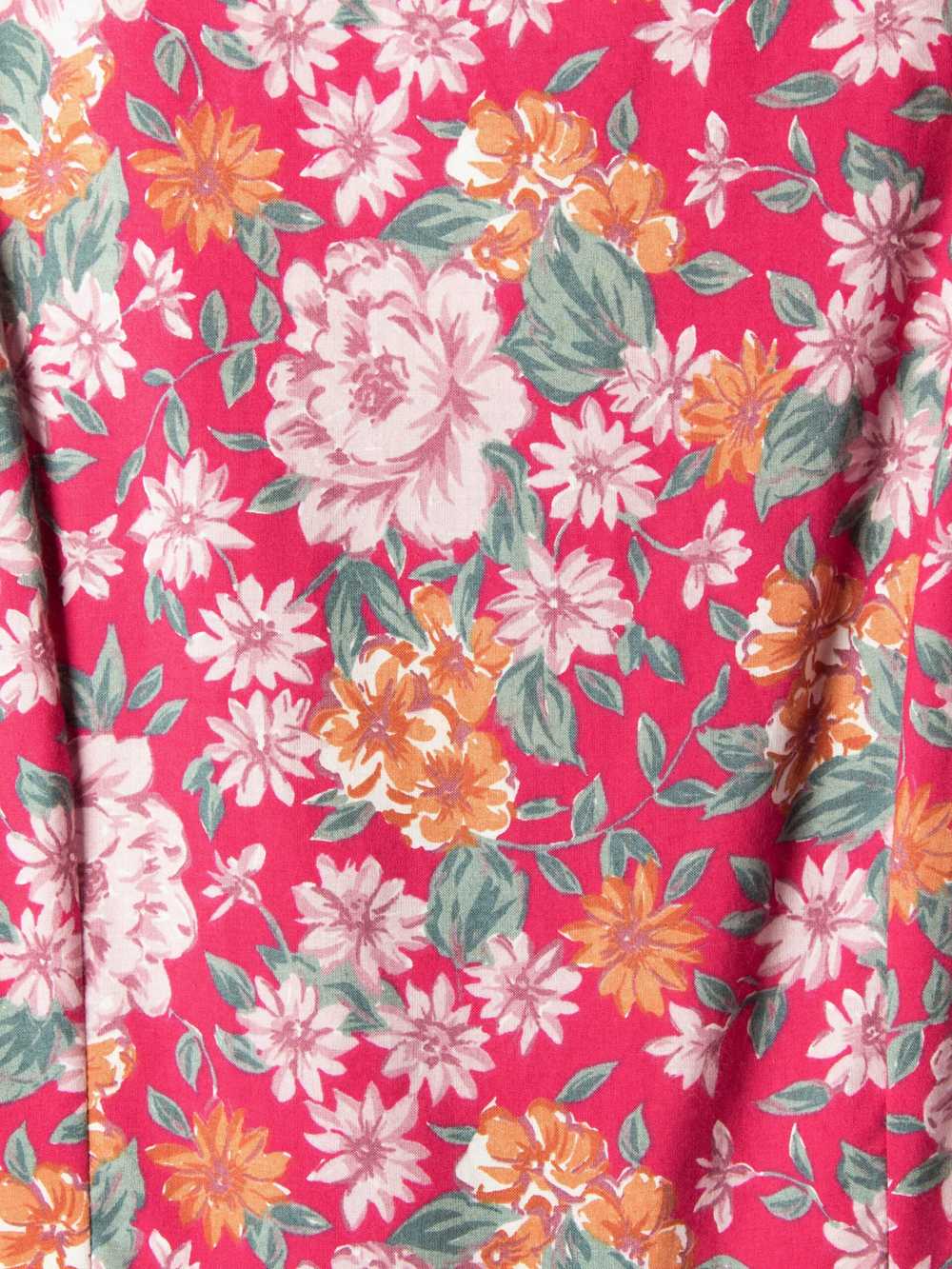 Vintage Laura Ashley floral dress in deep pink wi… - image 2