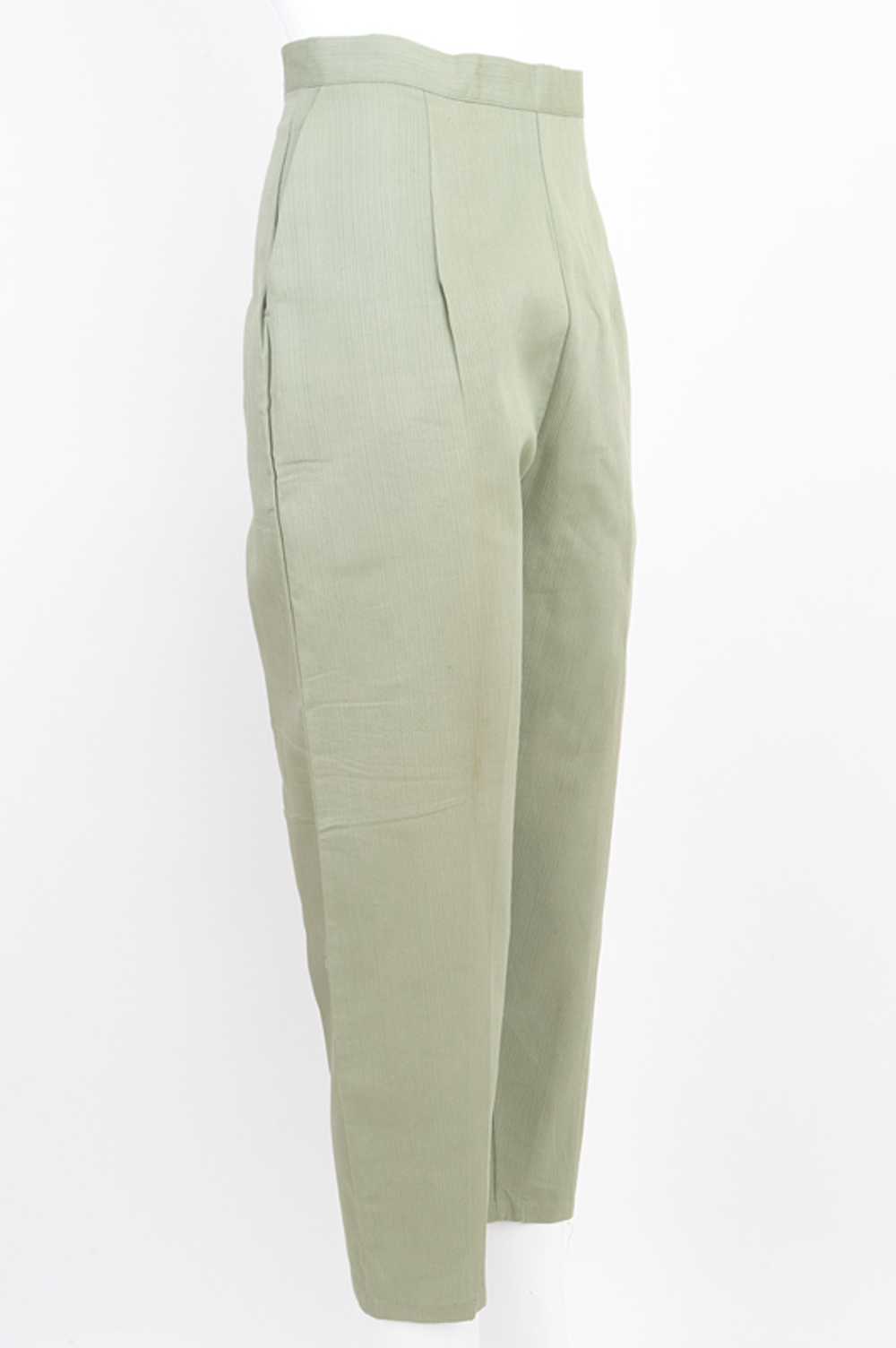 1950s Cotton Faille Capri Pants - image 2