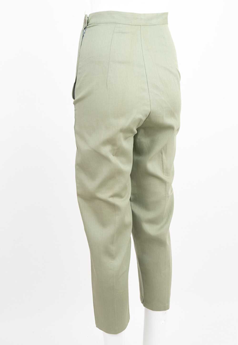1950s Cotton Faille Capri Pants - image 3