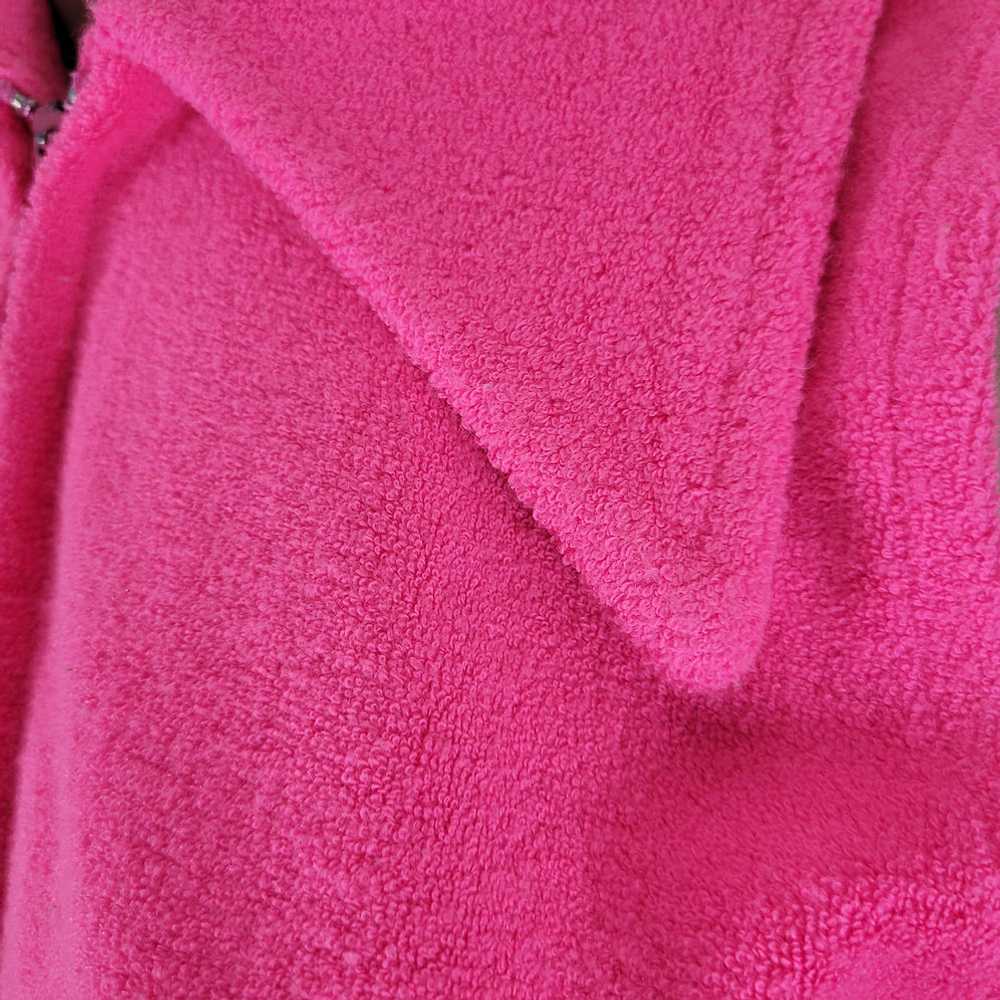 60s/70s Hot Pink Terry Cloth Sleeveless Beach Cov… - image 5