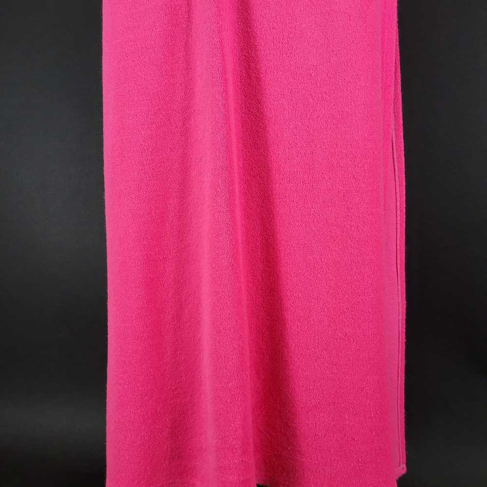 60s/70s Hot Pink Terry Cloth Sleeveless Beach Cov… - image 8