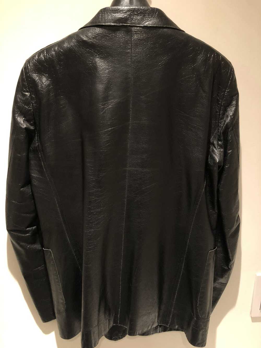Costume National Black Leather blazer - image 2