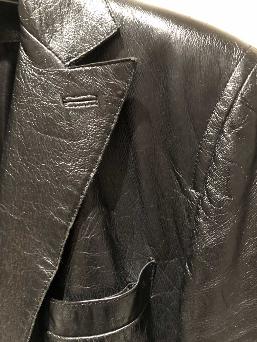Costume National Black Leather blazer - image 3
