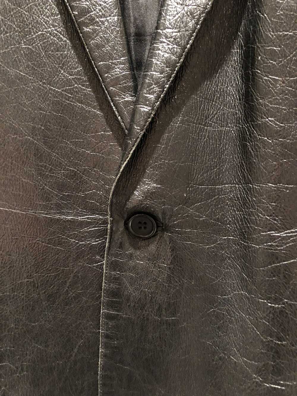 Costume National Black Leather blazer - image 4