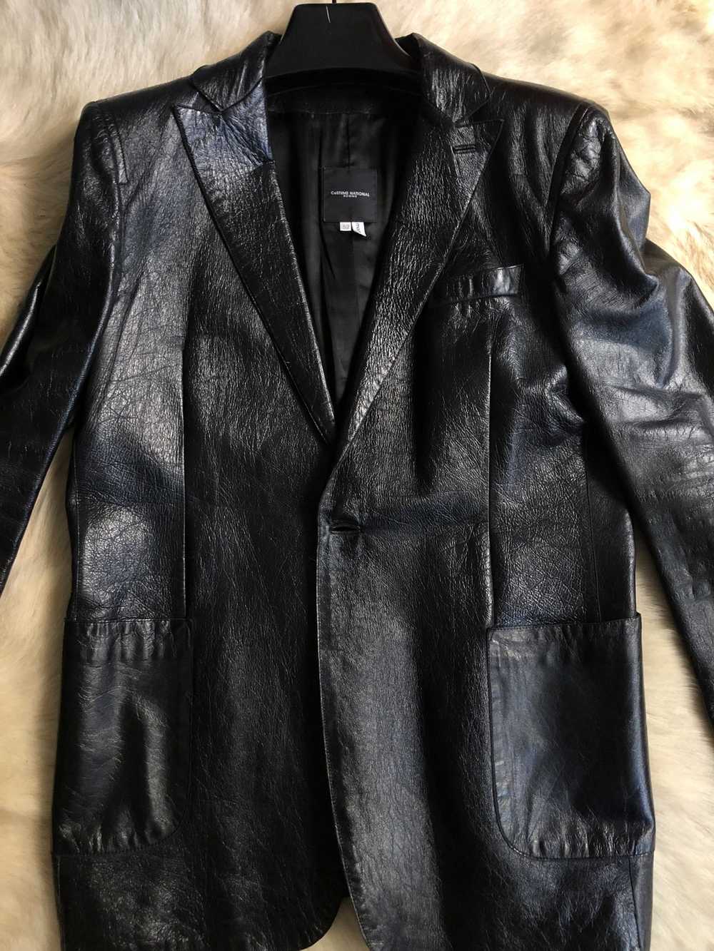 Costume National Black Leather blazer - image 8
