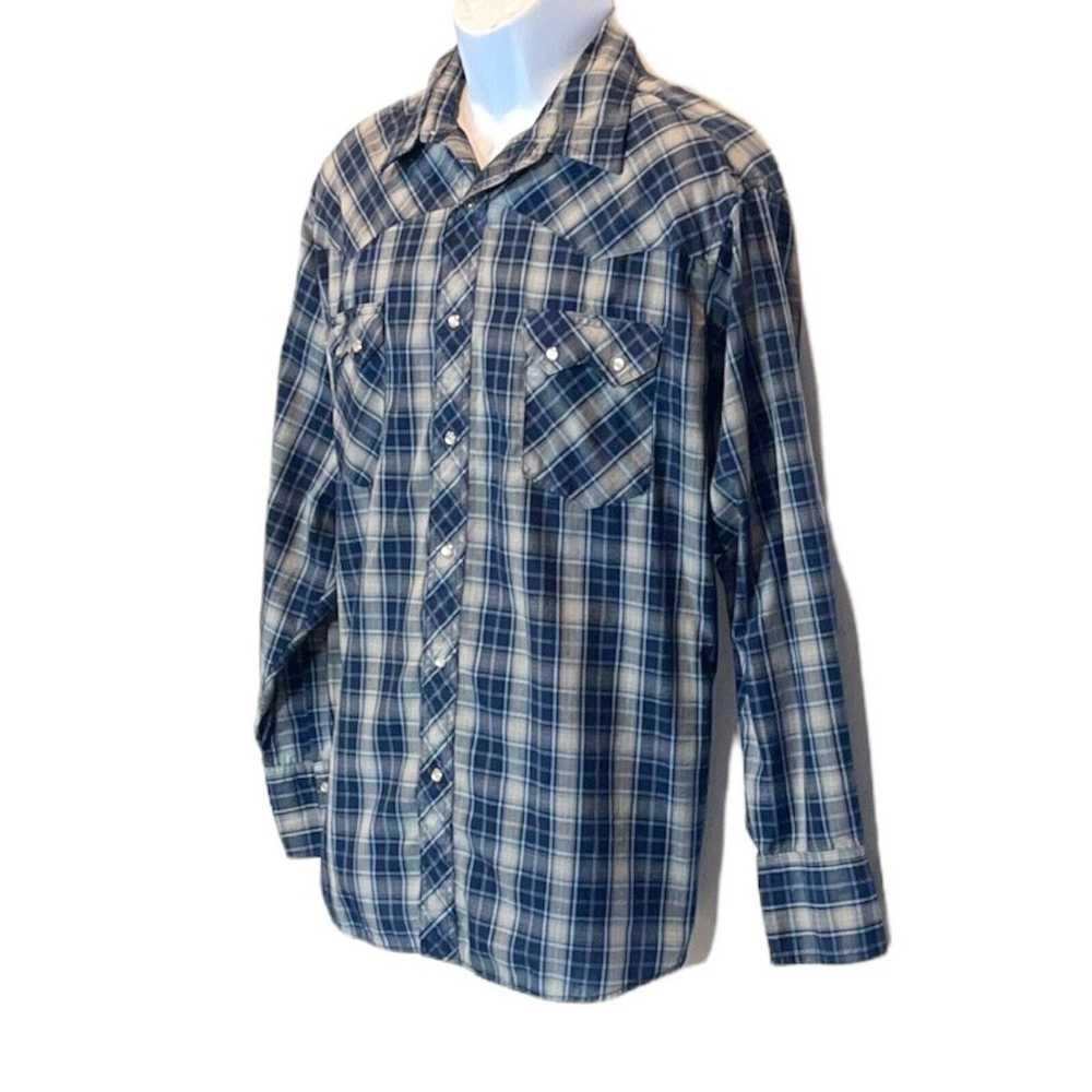 Wrangler Vintage Wrancher Shirt Men XL Pearl Snap - image 1