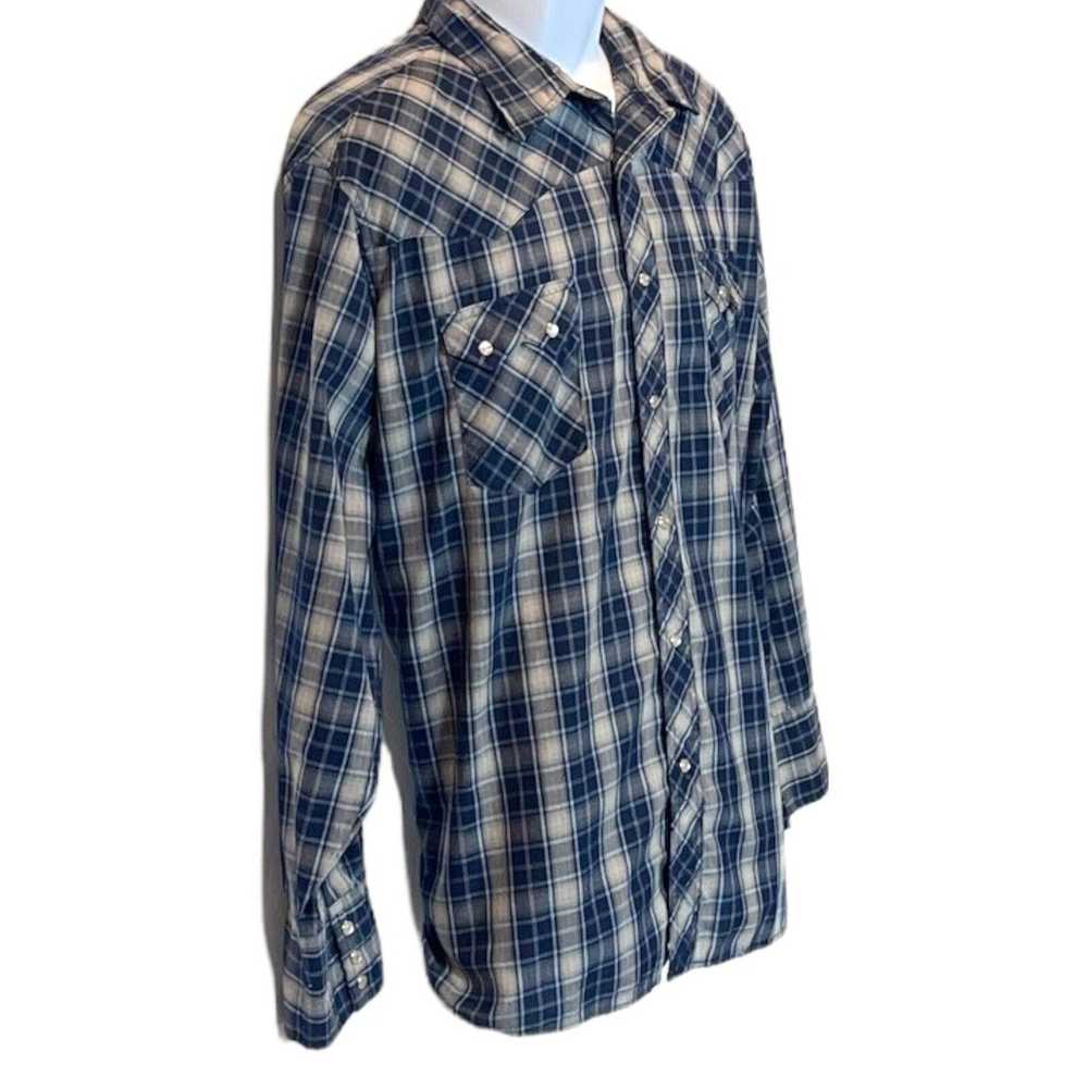 Wrangler Vintage Wrancher Shirt Men XL Pearl Snap - image 2