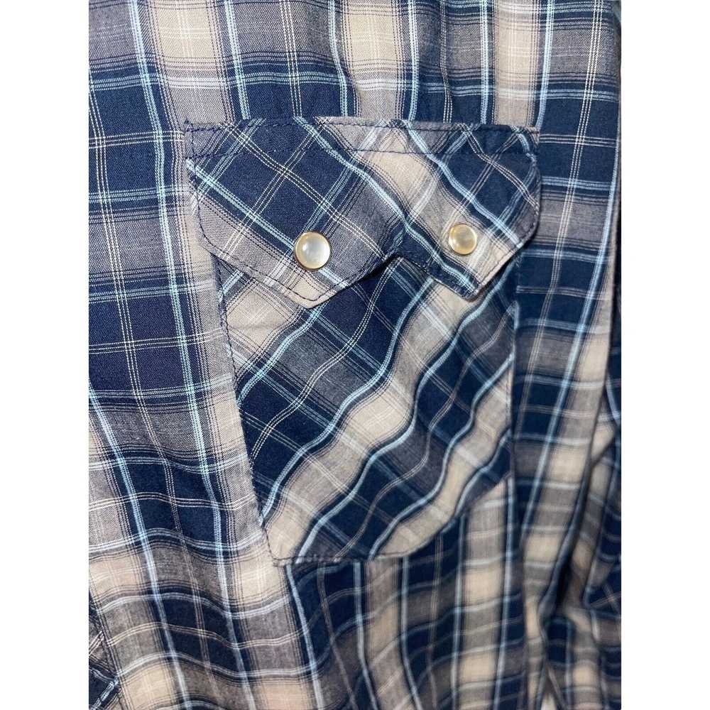Wrangler Vintage Wrancher Shirt Men XL Pearl Snap - image 8