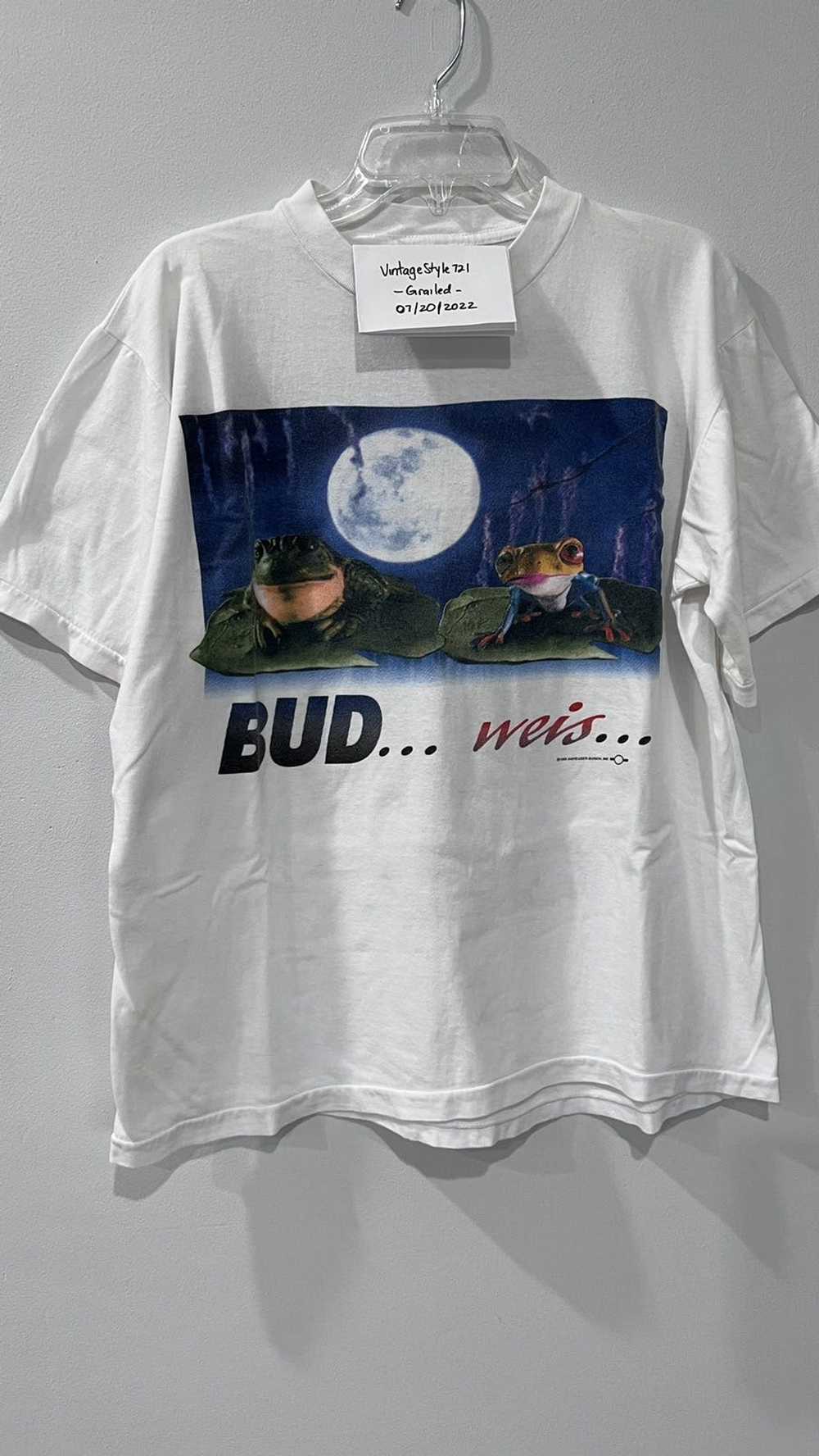 Budweiser × Vintage 1995 Budweiser BUD Frog Size … - image 1