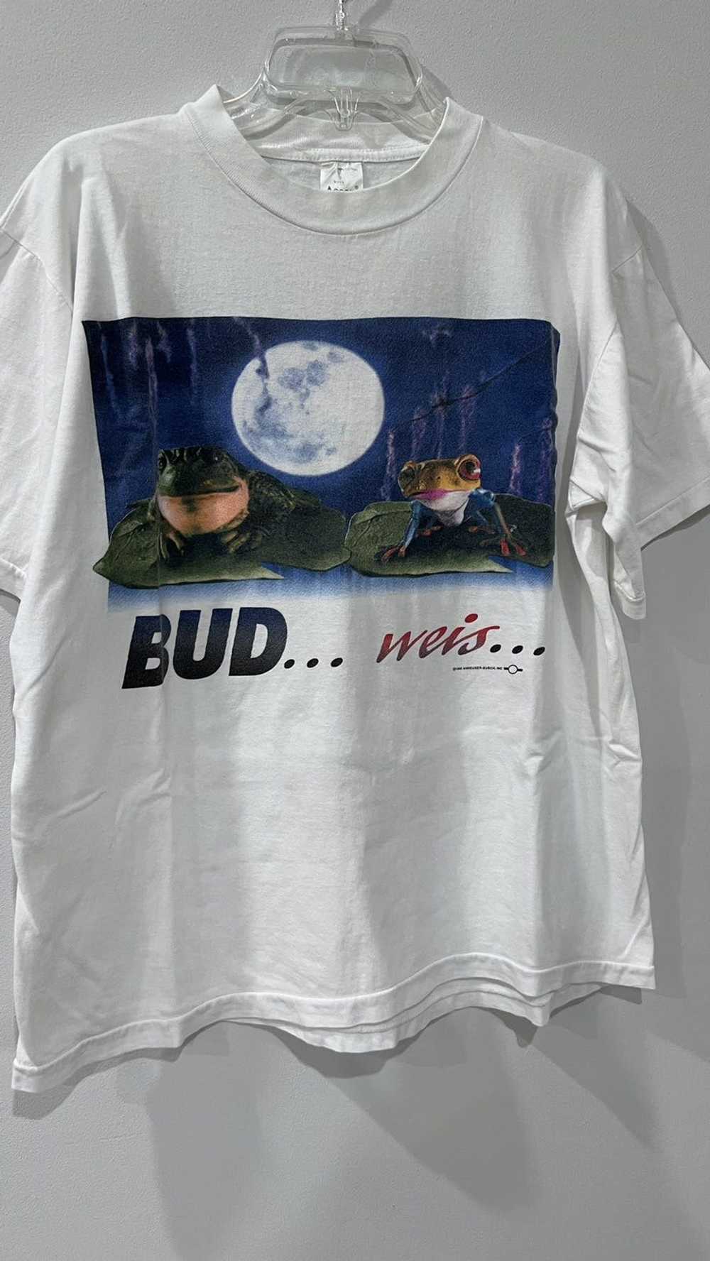 Budweiser × Vintage 1995 Budweiser BUD Frog Size … - image 2