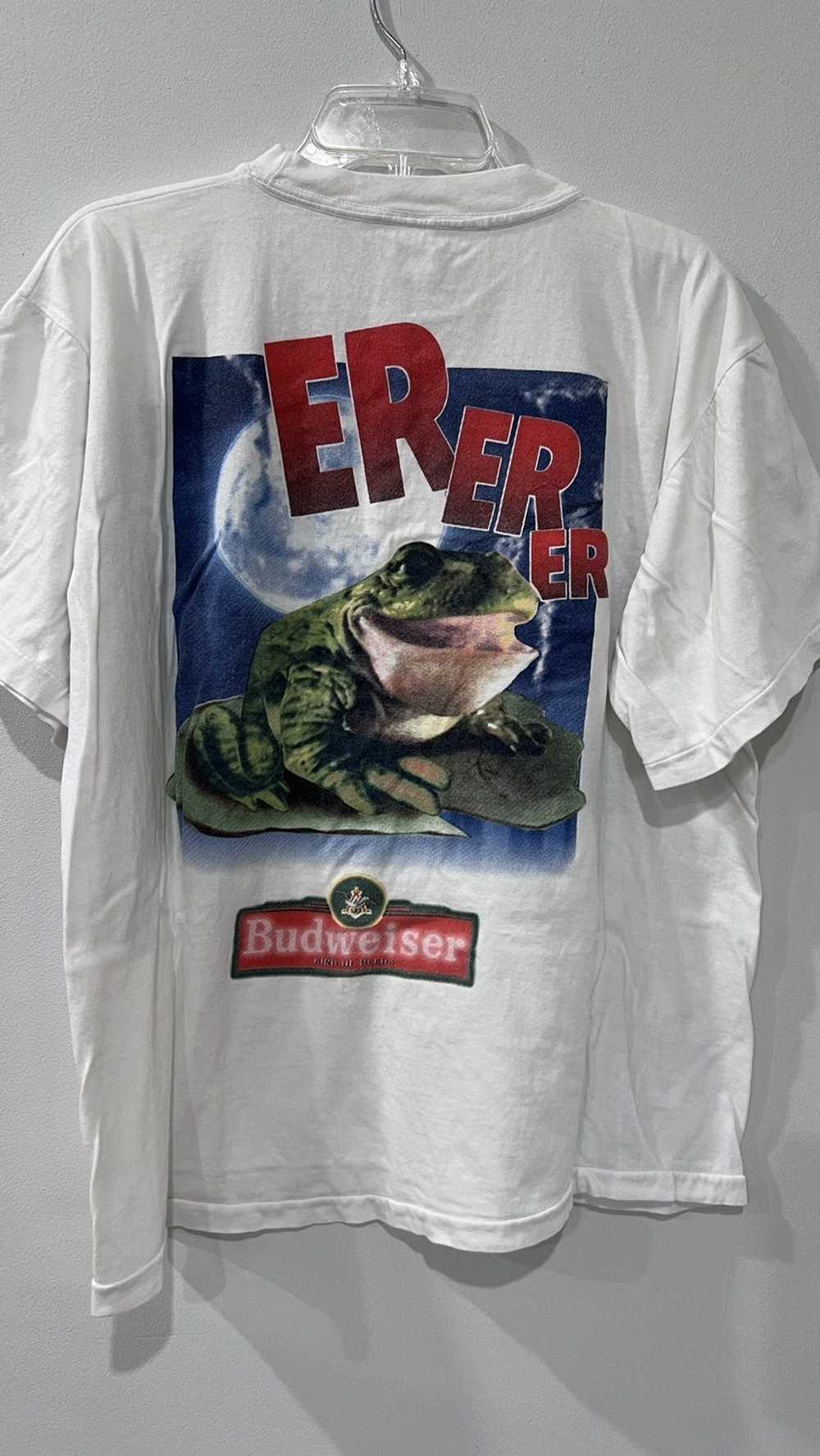 Budweiser × Vintage 1995 Budweiser BUD Frog Size … - image 5