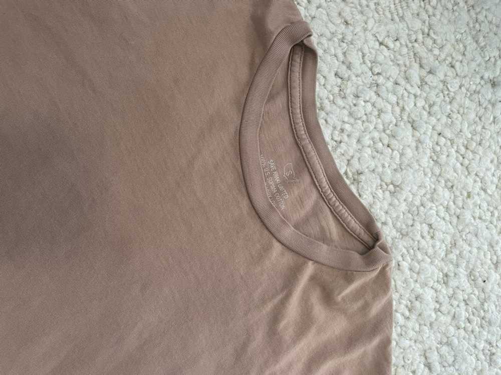 Save Khaki Save Khaki Blush Rose Colored Supima T… - image 4