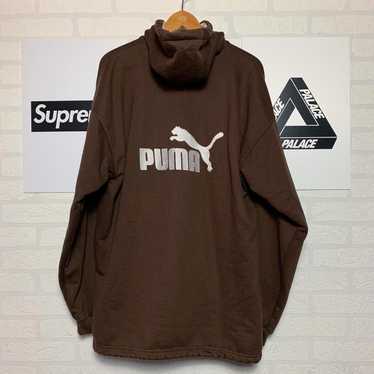 Puma × Vintage Zip hoodie vintage brown big logo … - image 1