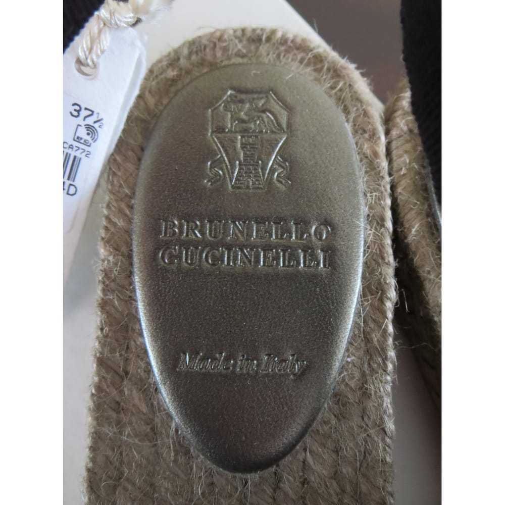 Brunello Cucinelli Leather espadrilles - image 9