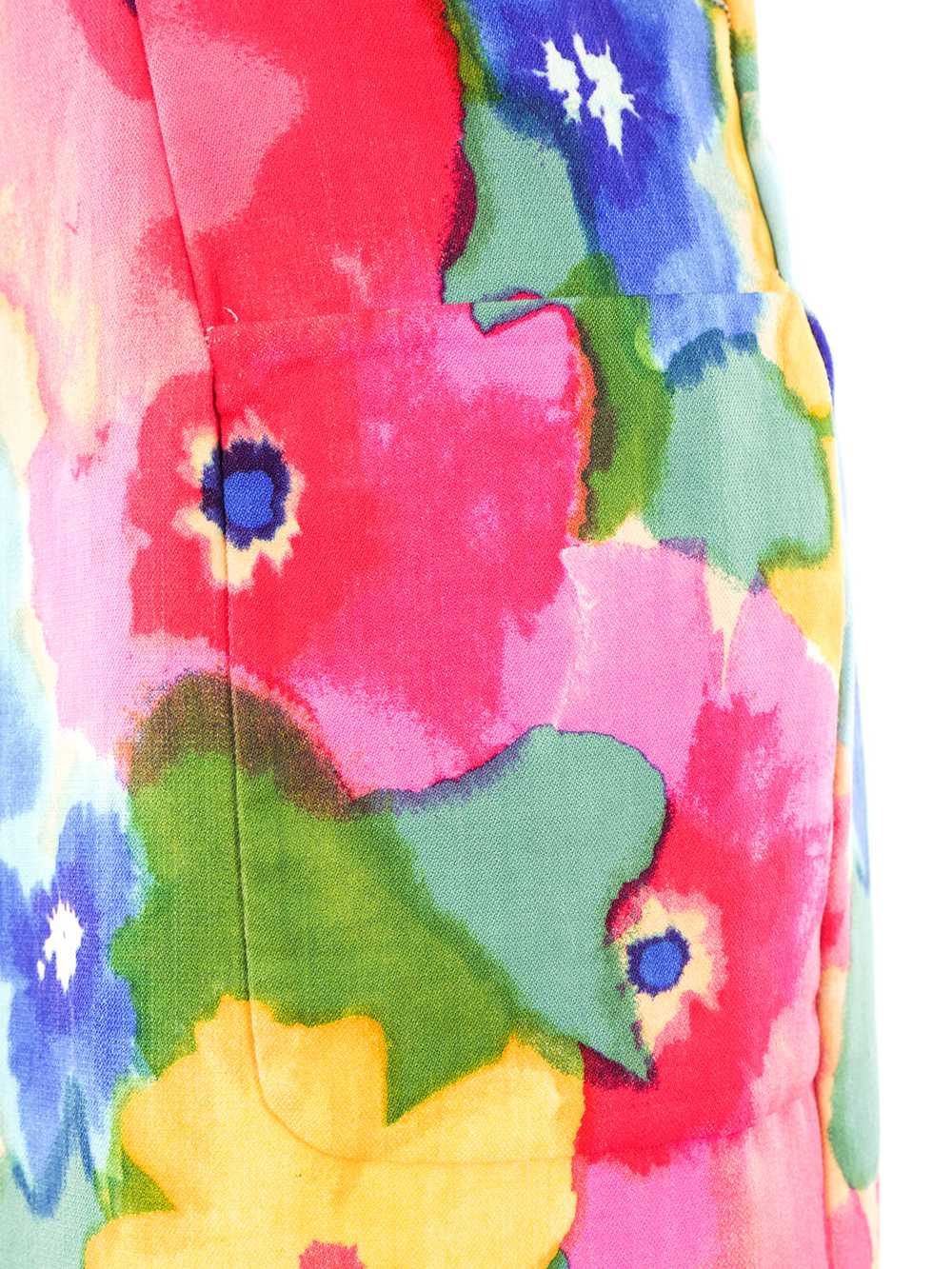 Bill Blass Watercolor Floral Dress - Gem