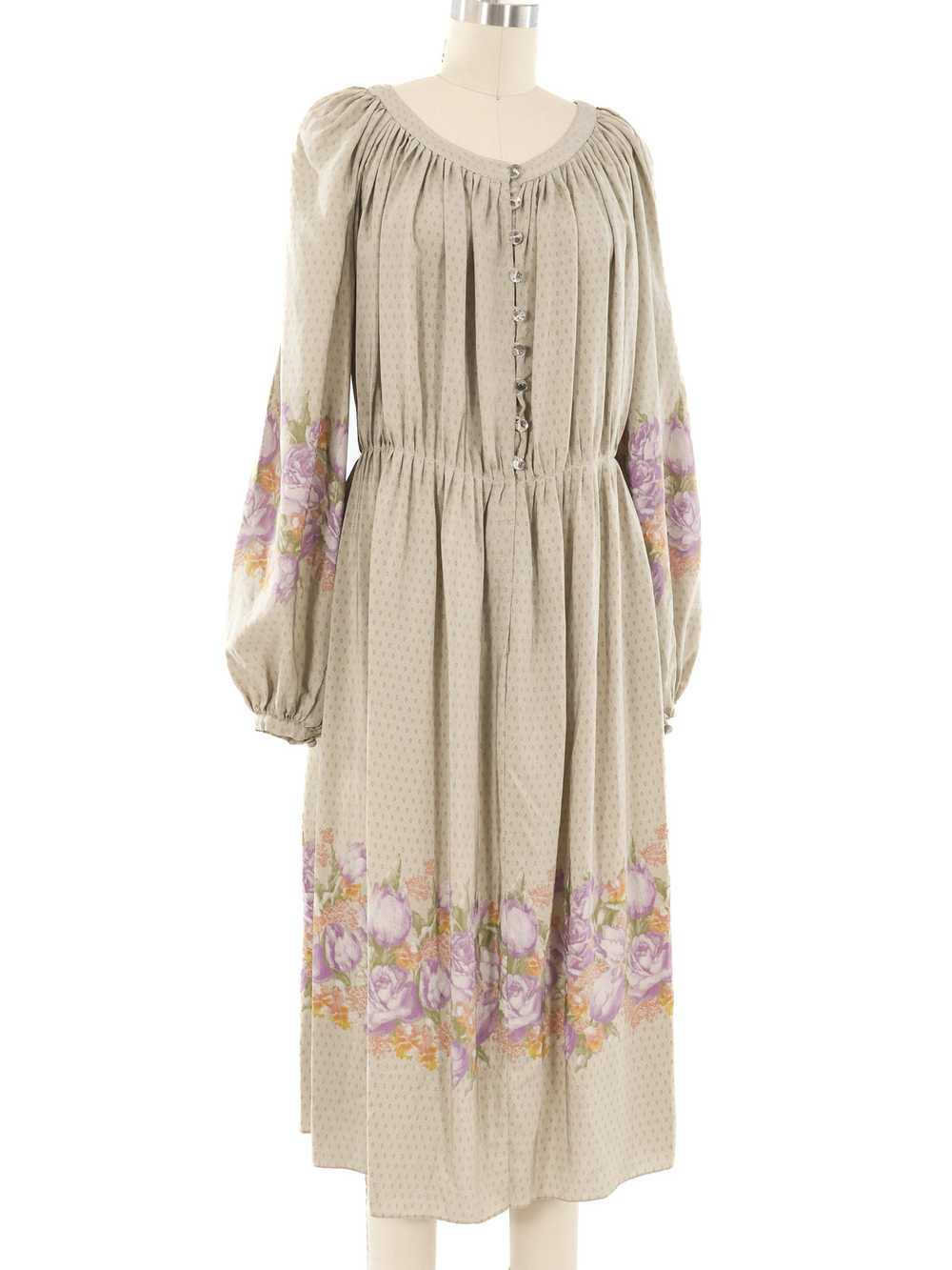 Ted Lapidus Mixed Print Silk Dress - image 3