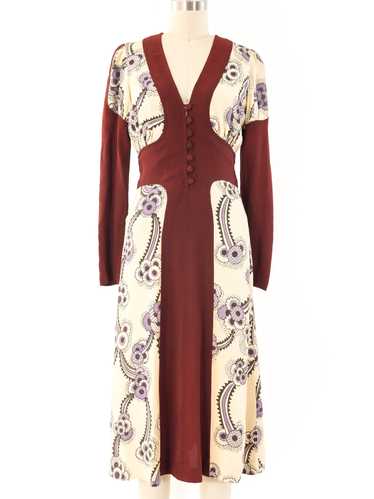 Ossie Clark Celia Birtwell Printed Crepe Dress - image 1