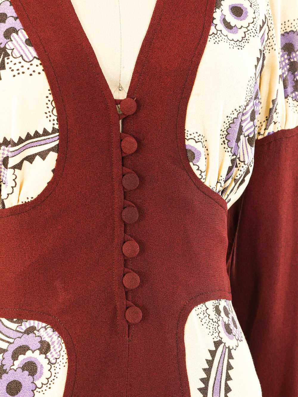 Ossie Clark Celia Birtwell Printed Crepe Dress - image 2