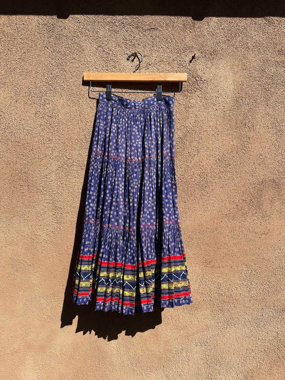 1970's Blue Prairie Skirt - image 1