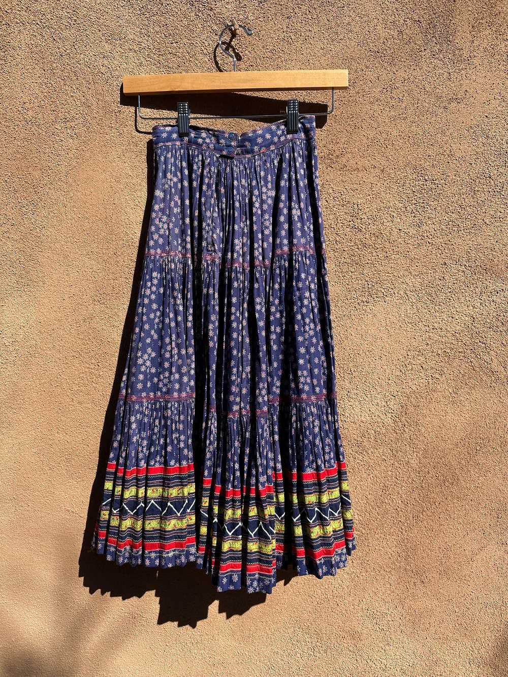 1970's Blue Prairie Skirt - image 2