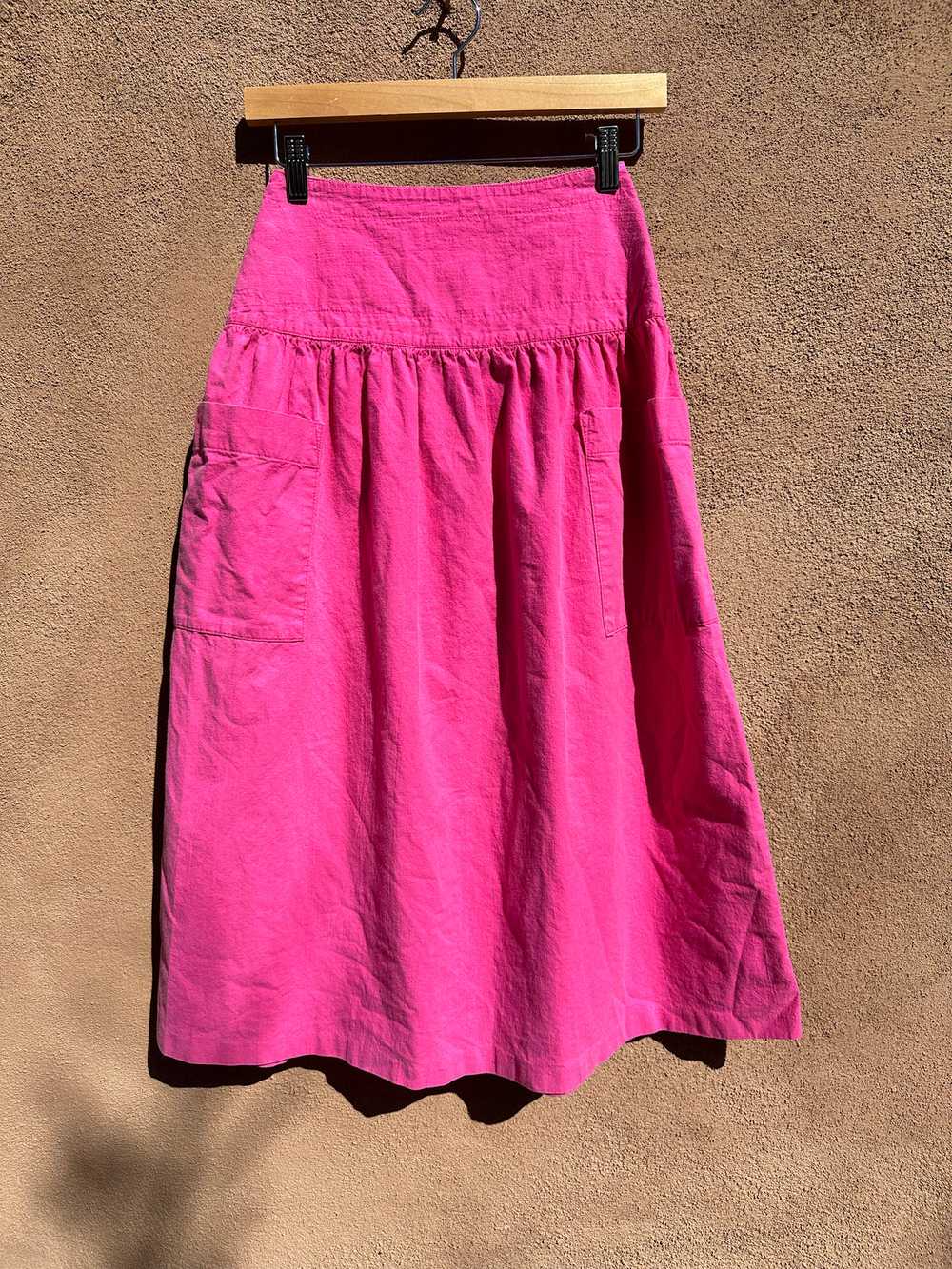 1980's Pink Midi Skirt - image 1