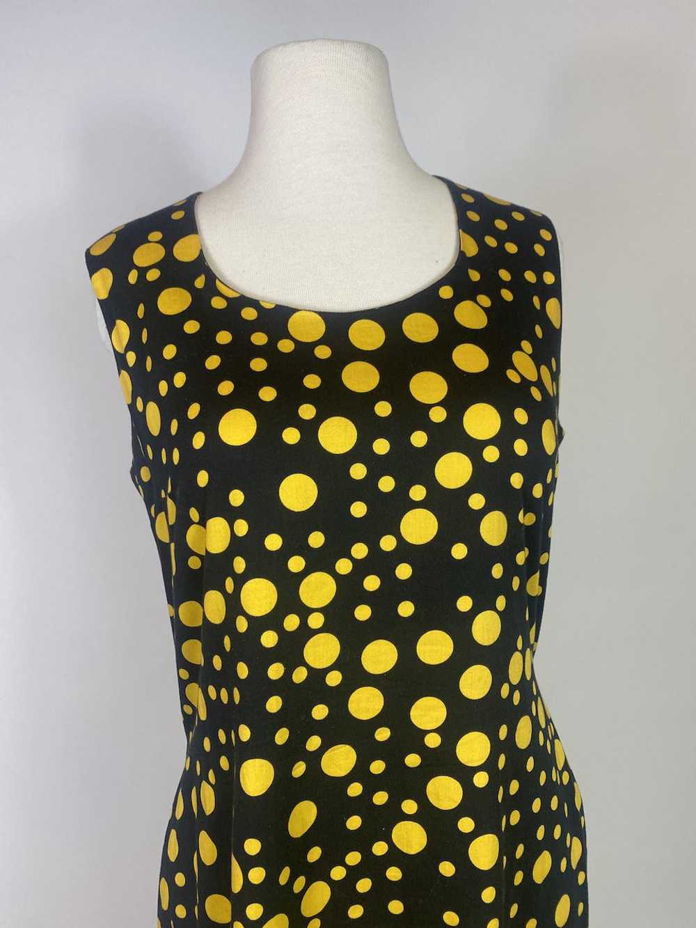 1990s DW3 Polka Dot Yellow and Black Dress - image 2